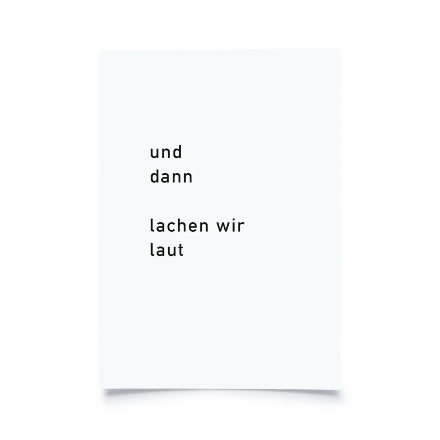 Produktbild und dann lachen wir