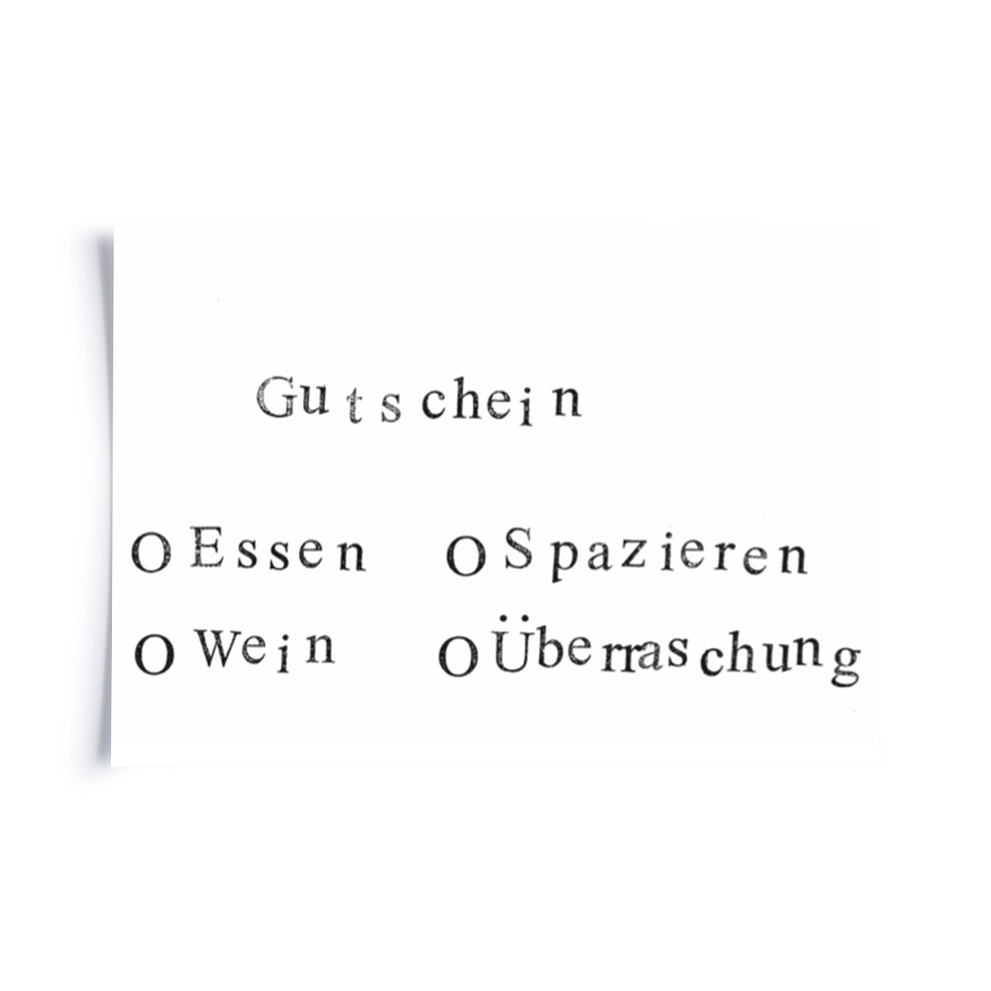 Produktbild Stempel - Gutschein