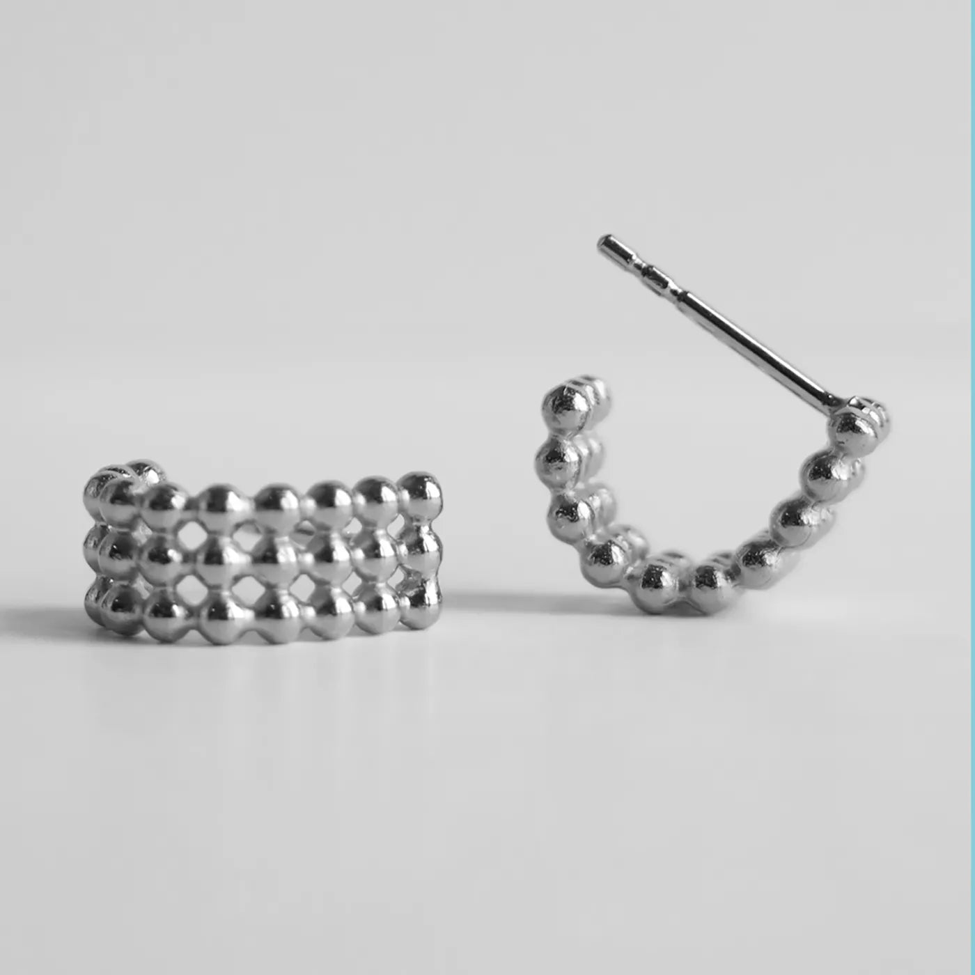 Produktbild Ohrring - gepunkteter Ring - silber