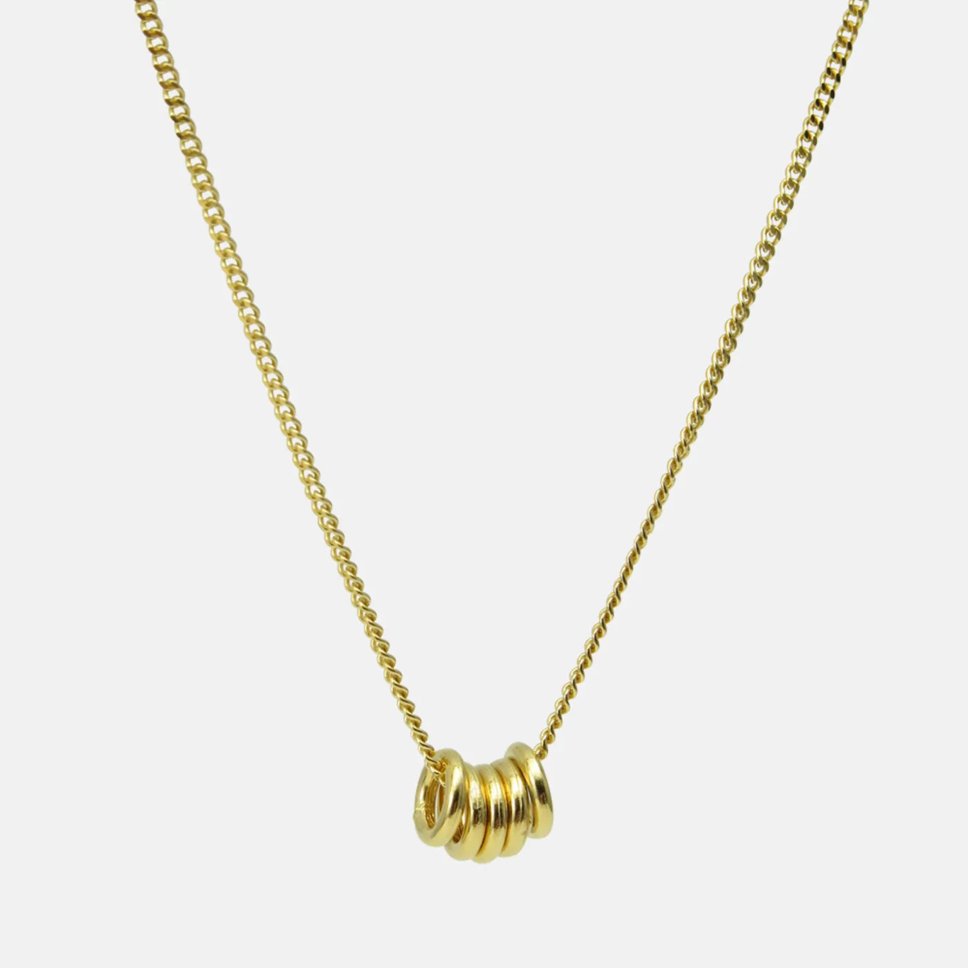 Produktbild Halskette fünf Ringe - gold
