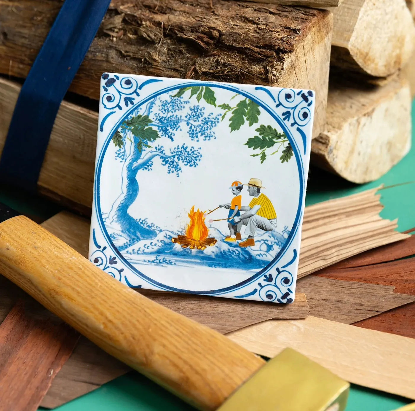 Produktbild-Tiles - Quality Time at the campfire