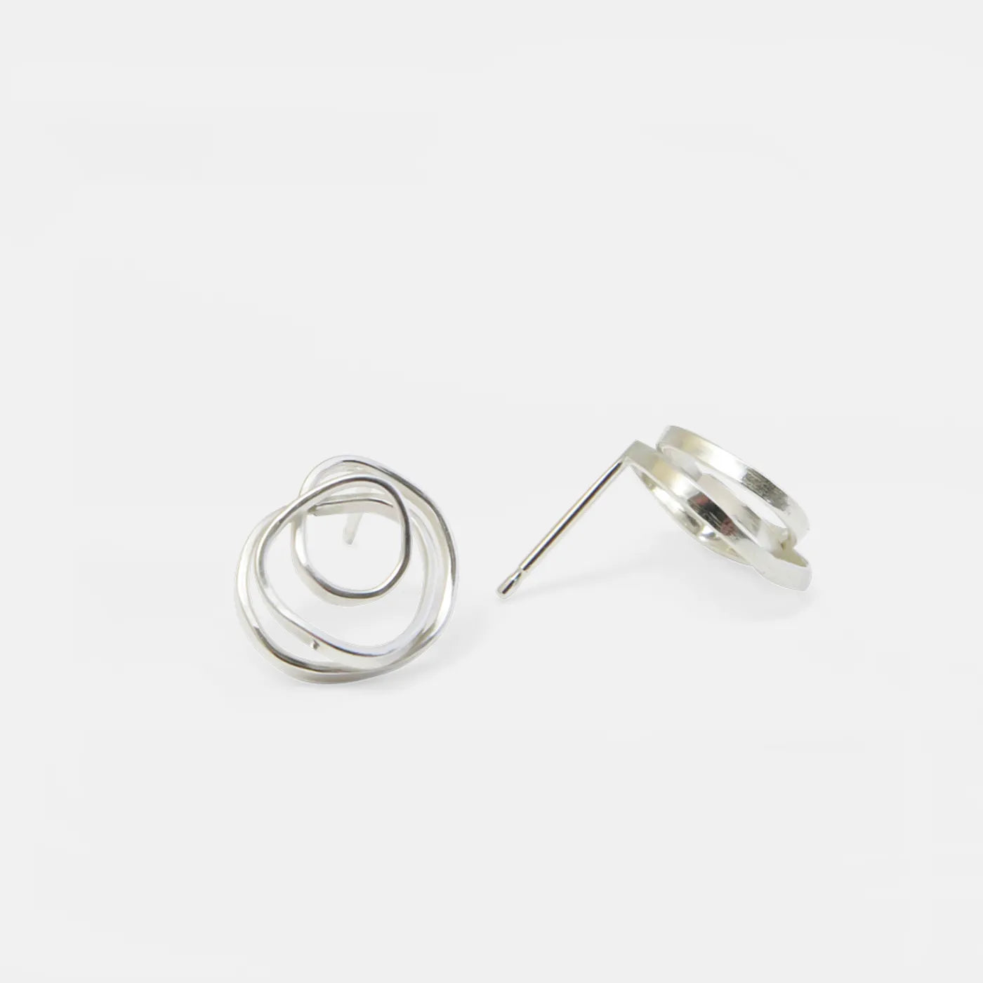 Ohrstecker Weiche Kritzelei - silber