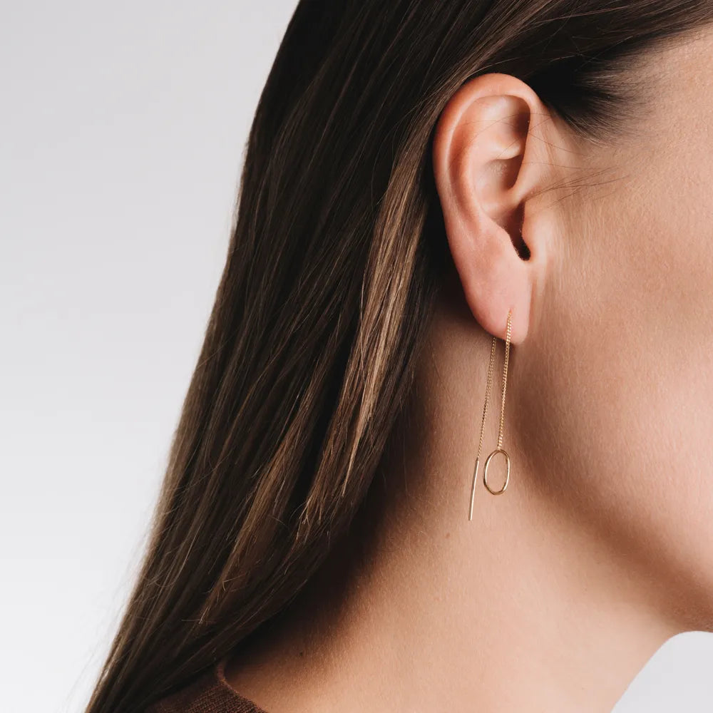 Produktbild Ohrringe Spiess und Ring - gold