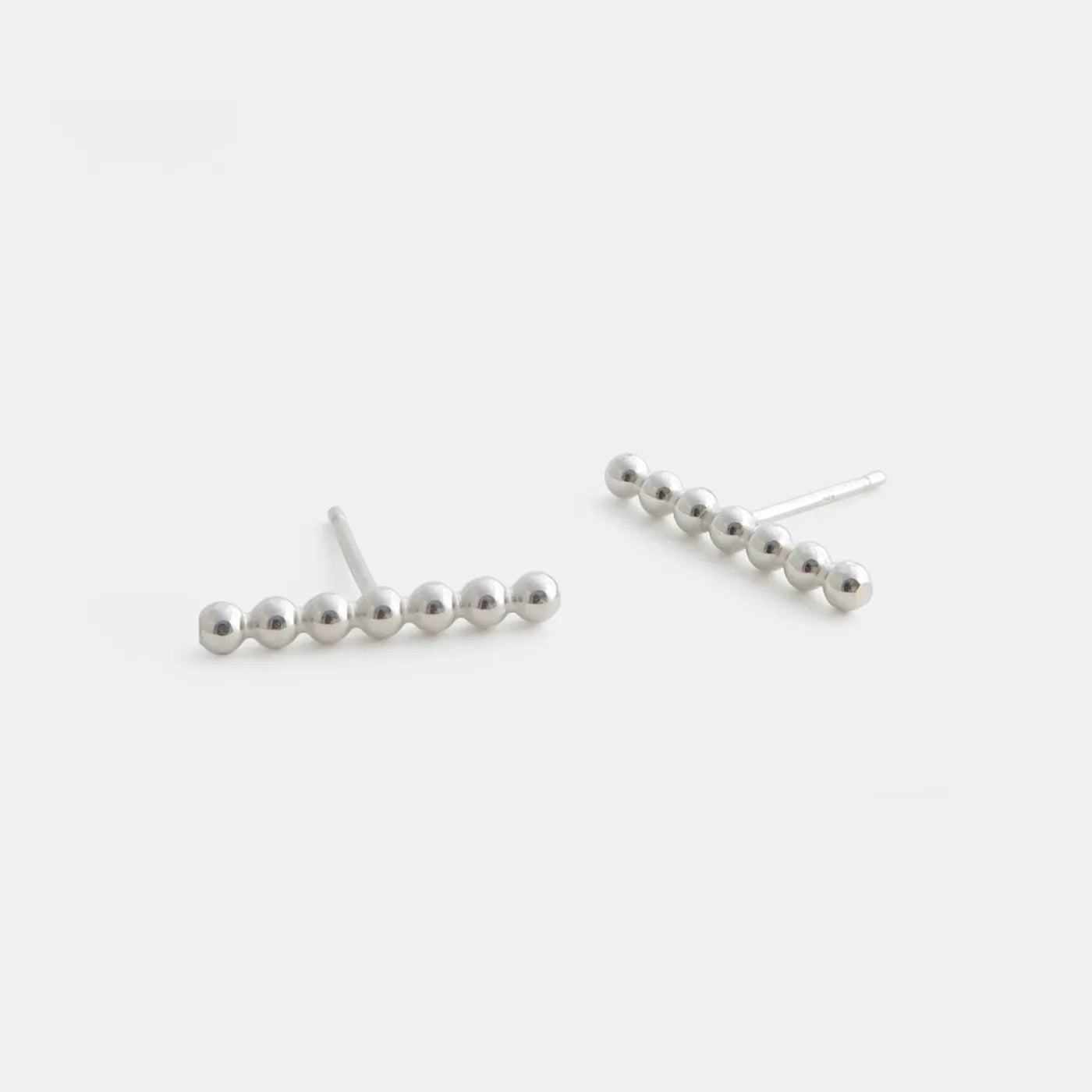 Produktbild Ohrstecker Blasen-T-Streifen - klein - silber